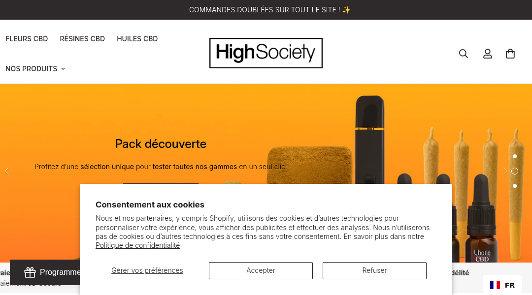 Aperçu du site High Society