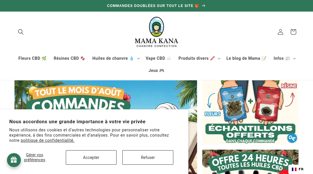 Aperçu du site Mama Kana